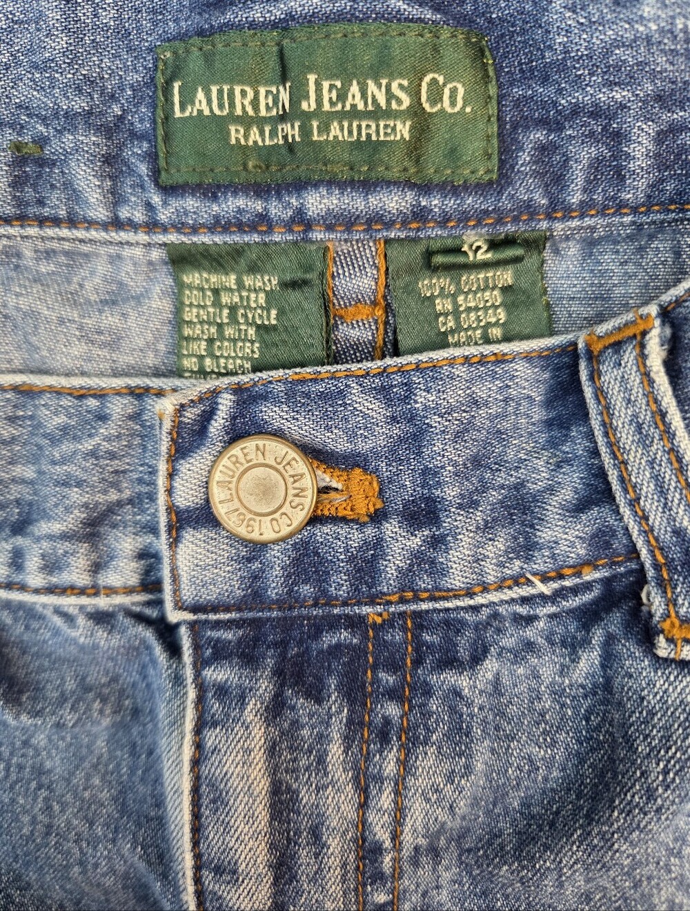 Lauren Jeans Co. Ralph Lauren Women's Denim Shorts Size 12 Blue Jean Shorts 1466
